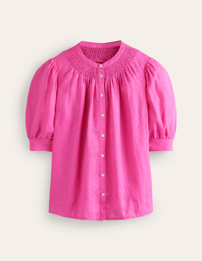 Ada Linen Top-Pop Pansy