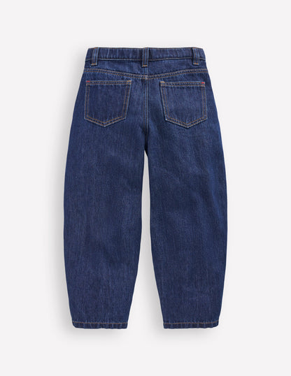 Barrel Jeans-Mid Wash