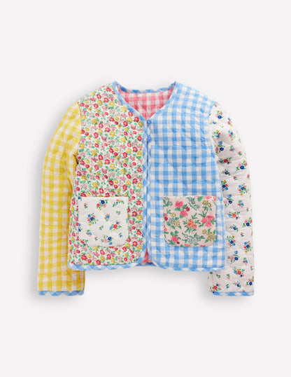 Aurore Reversible Jacket-Patchwork Floral