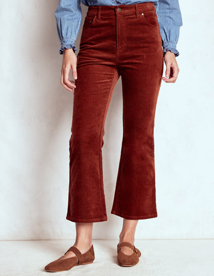 5-Pocket Cord Kick Jeans-Fired Brick