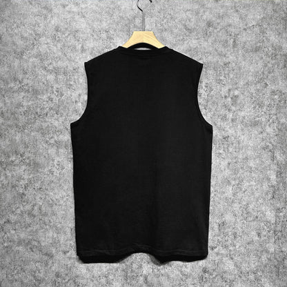 Amiri tank top with cracked curved letter cut outprinting