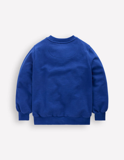 Badge Sweatshirt-Sapphire Blue Dinos