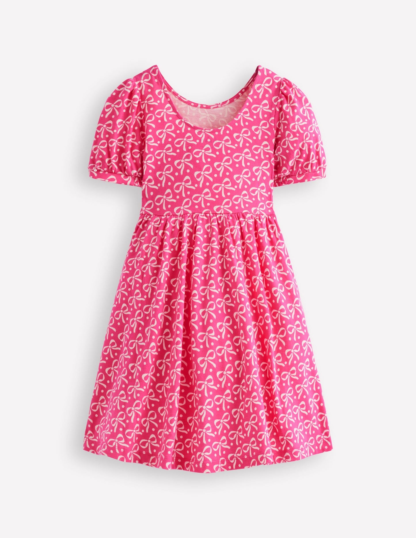 Ballerina Jersey Dress-Pink Bows