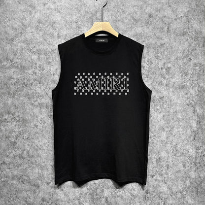 Amiri tank top cashew flower spider letterprinting