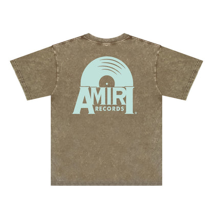 Amiri Washed Distressed T Shirt Printed Trendy Pure Cotton