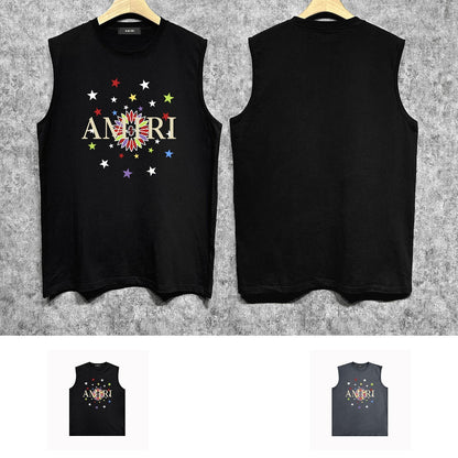 Amiri tank top gypsophila printing