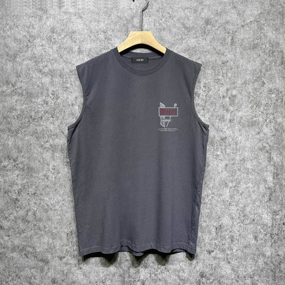 Amiri tank top letter sign printing