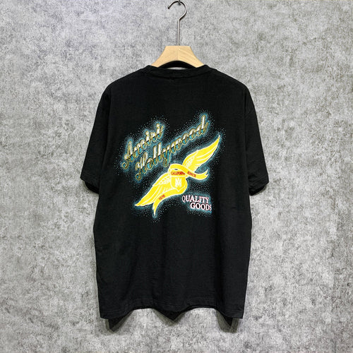 Amiri t shirts star point wings printing short sleeve