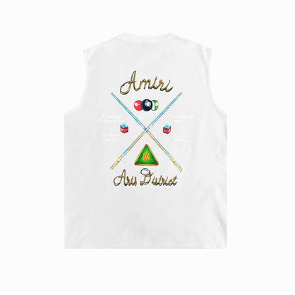 Amiri tank top billiard cue printing