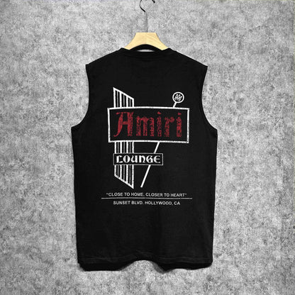 Amiri tank top letter sign printing