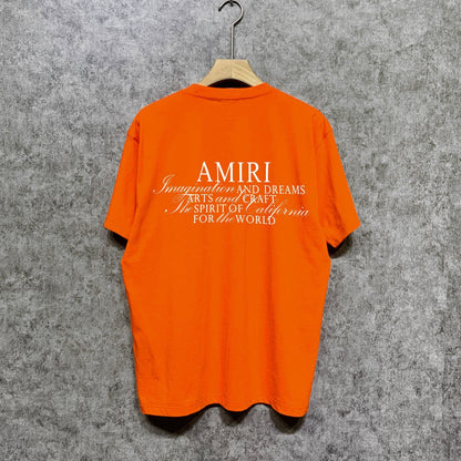 Amiri t shirts hollywood artistic font print short sleeve tee