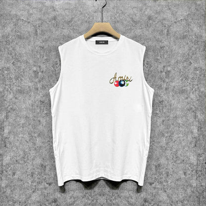 Amiri tank top billiard cue printing