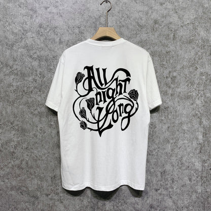 Amiri t shirts morning glory printing short sleeve