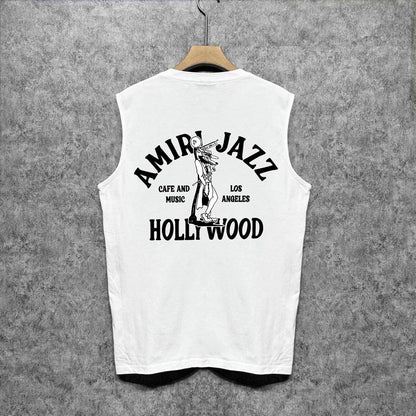 Amiri tank top wolf print