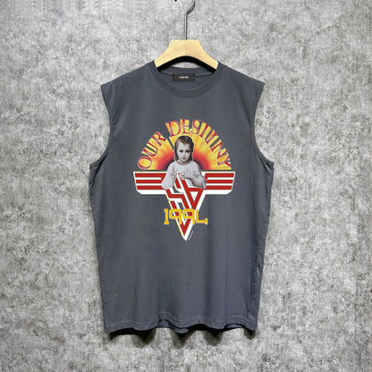 Amiri tank top oil painting girl printing