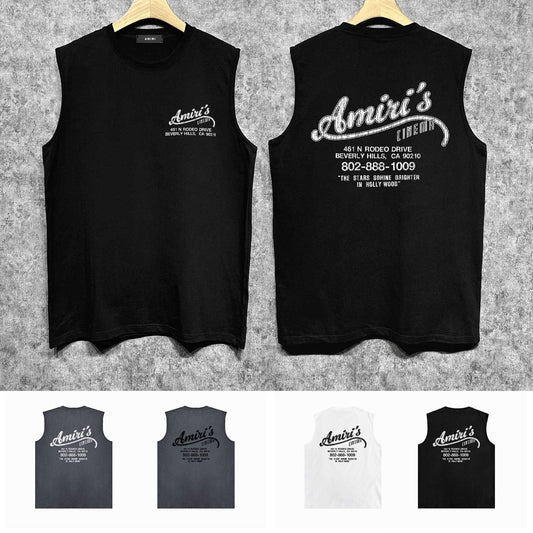 Amiri tank top bone crack print