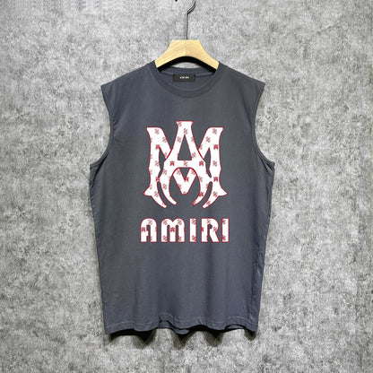 Amiri tank top cashew flower large simple logo printing