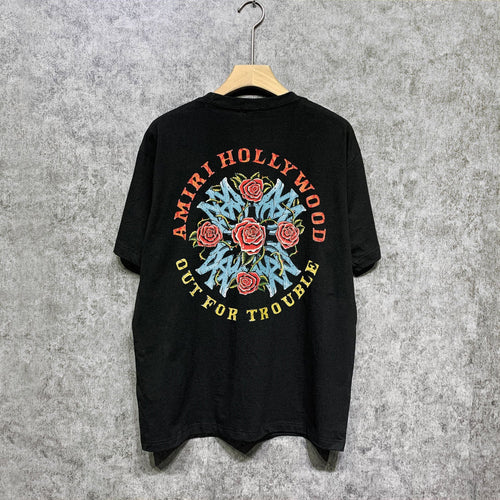 Amiri t shirts floral print short sleeve