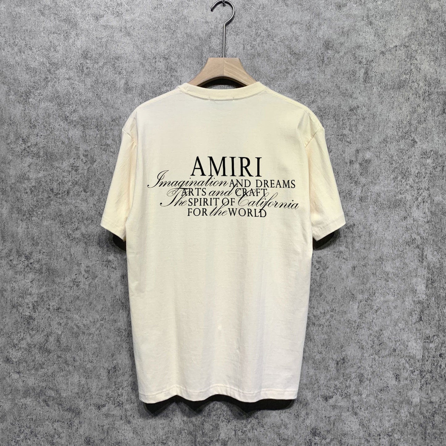Amiri t shirts hollywood artistic font print short sleeve tee