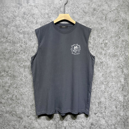 Amiri tank top hat big gray wolf printing