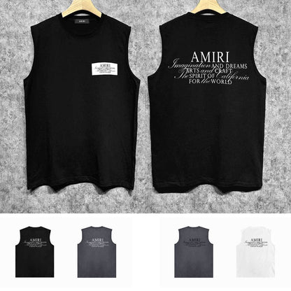 Amiri tank top hollywood art word printing