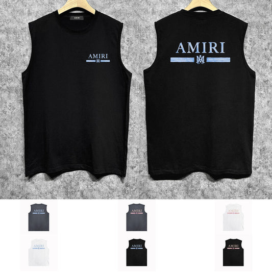 Amiri tank top with crayon horizontal stripes printing