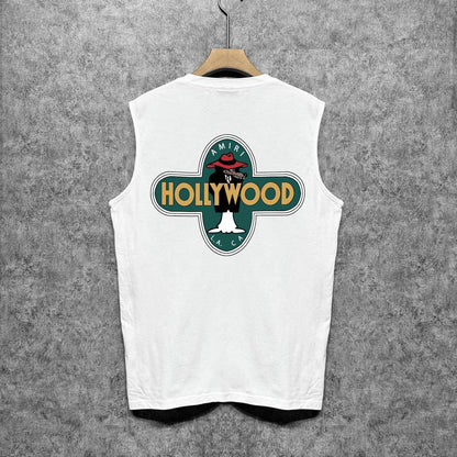 Amiri tank top gray wolf cross print