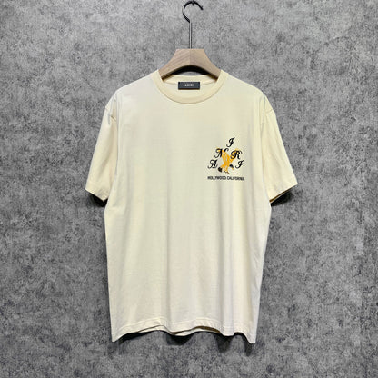 Amiri t shirts hollywood eagle printing short sleeve