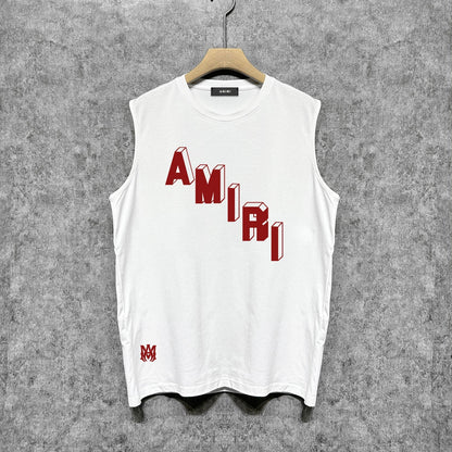 Amiri tank top stereoletter digital printing