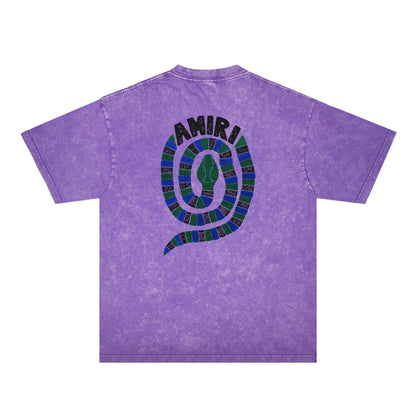 Amiri Washed Distressed T Shirt Printed Trendy Pure Cotton