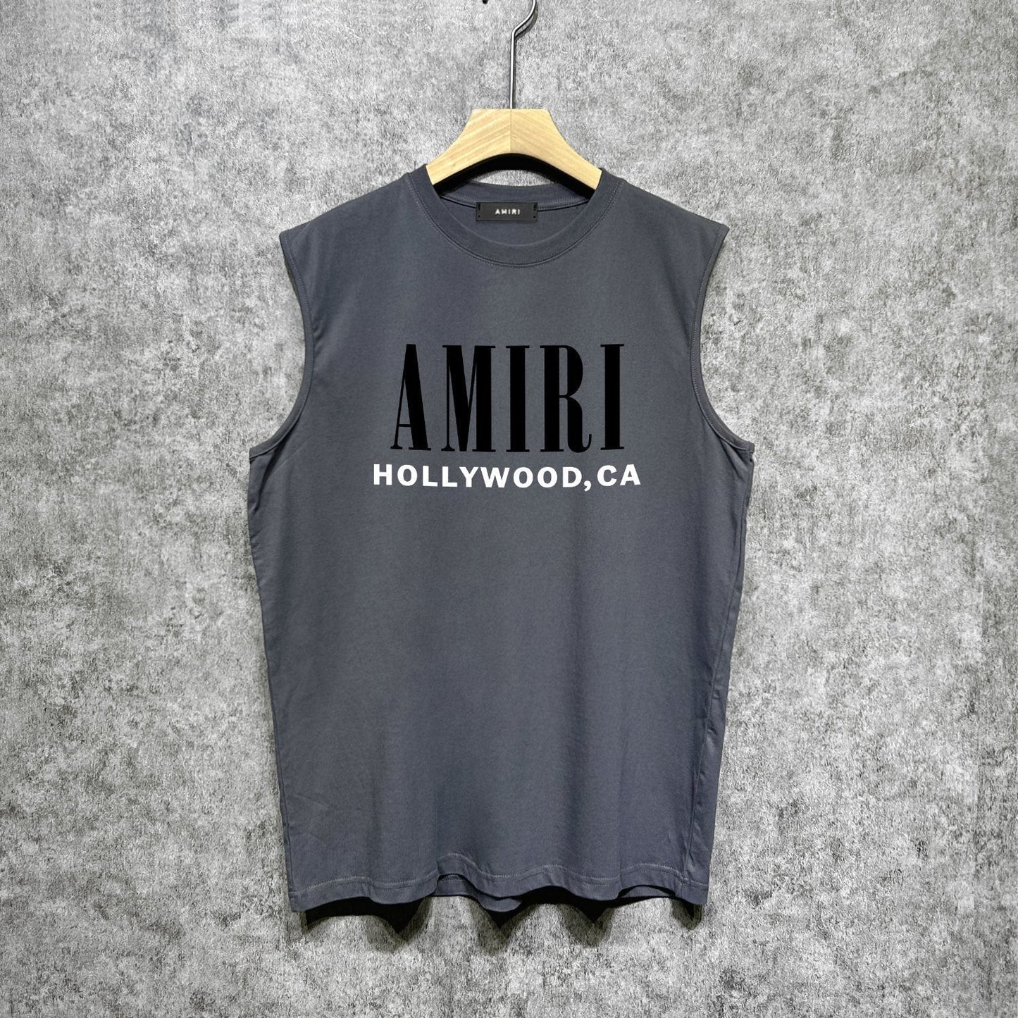 Amiri tank top bone sleeve printing