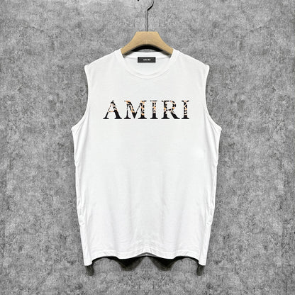 Amiri tank top fur printing