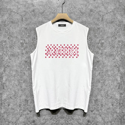 Amiri tank top cashew flower spider letterprinting