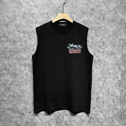 Amiri tank top wine glass letterprinting