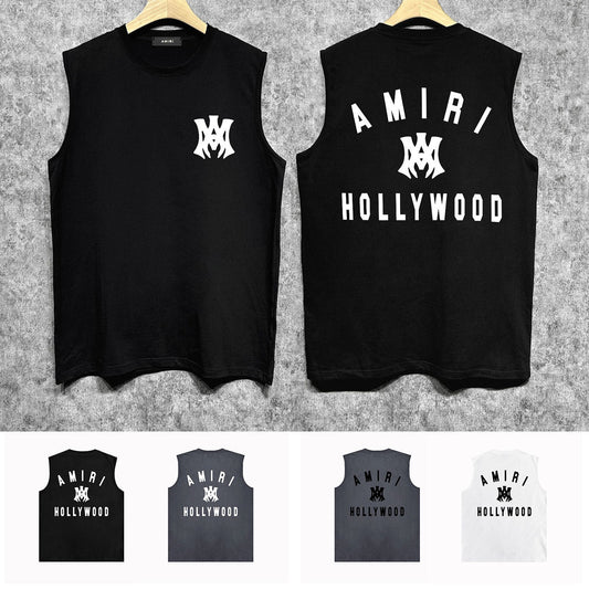 Amiri tank top hollywood spider printing
