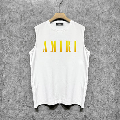 Amiri tank top gradient simple letter printing