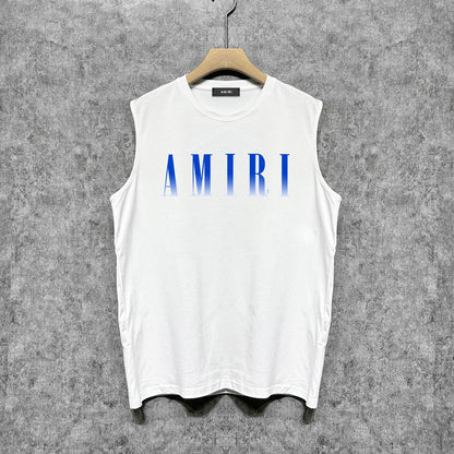 Amiri tank top gradient simple letter printing