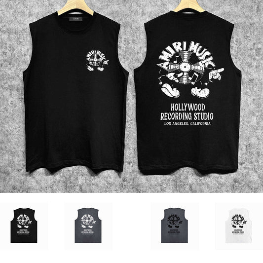 Amiri tank top note fan printing