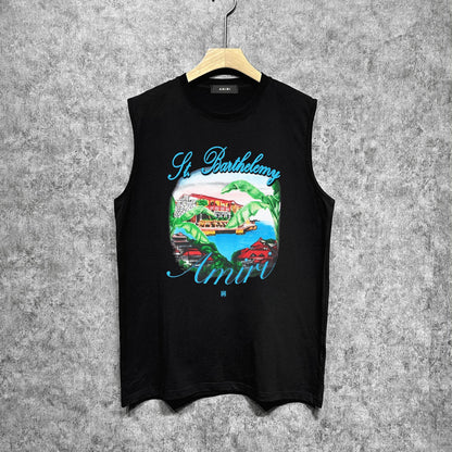 Amiri tank top villa printing