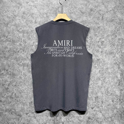 Amiri tank top hollywood art word printing