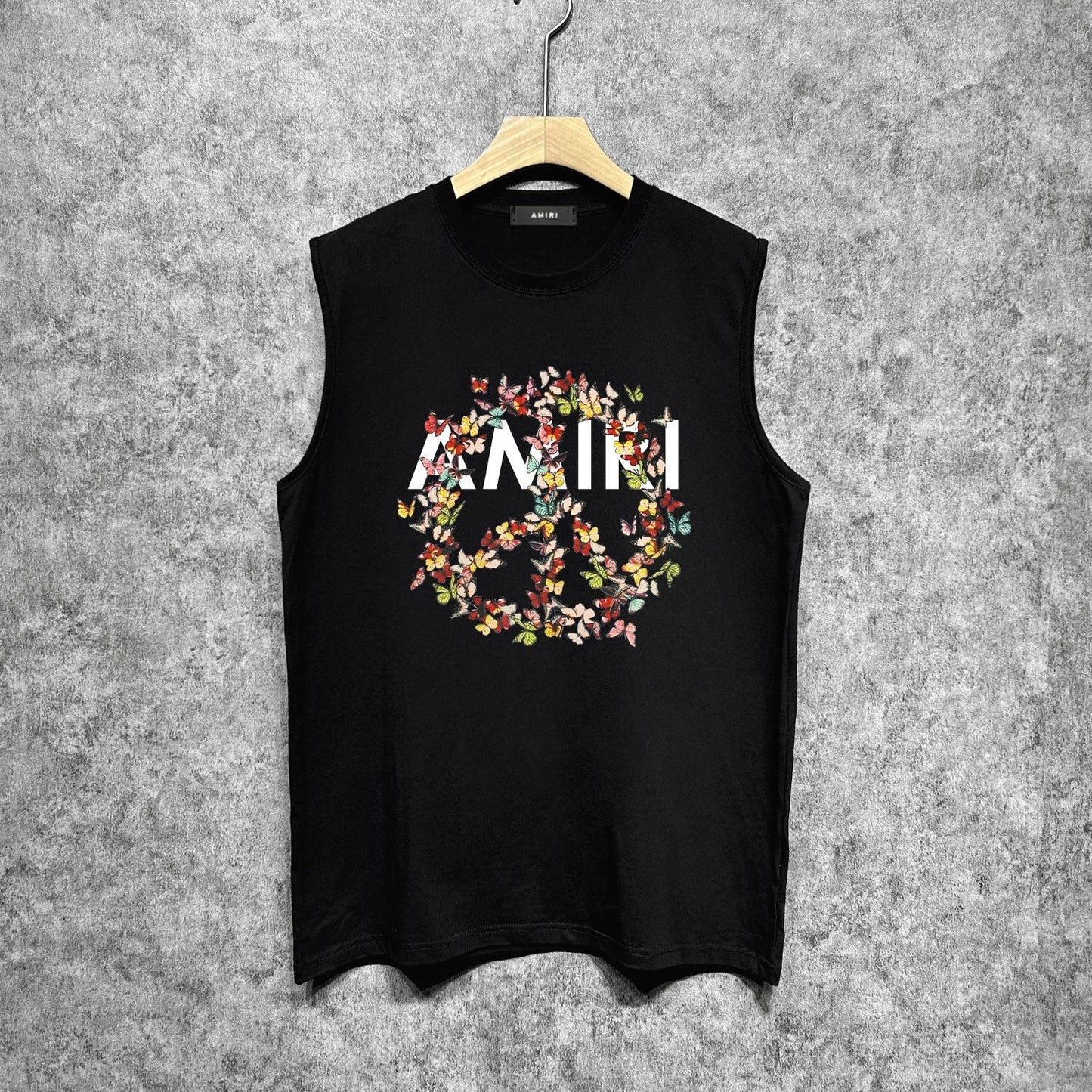 Amiri tank top colorful butterfly garland printing
