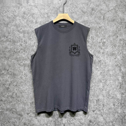 Amiri tank top flower shield printing