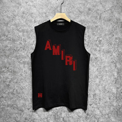 Amiri tank top stereoletter digital printing