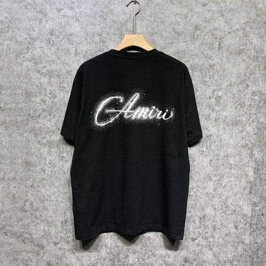 Amiri t shirts gypsophila printing short sleeve