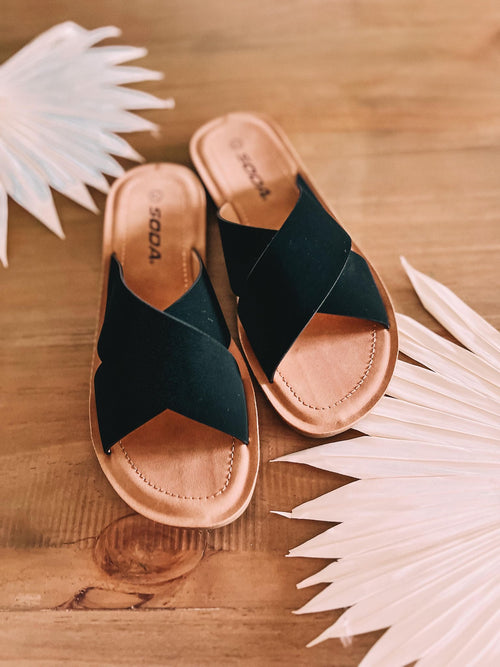 (SALE) Along The Bay Sandals (Black)