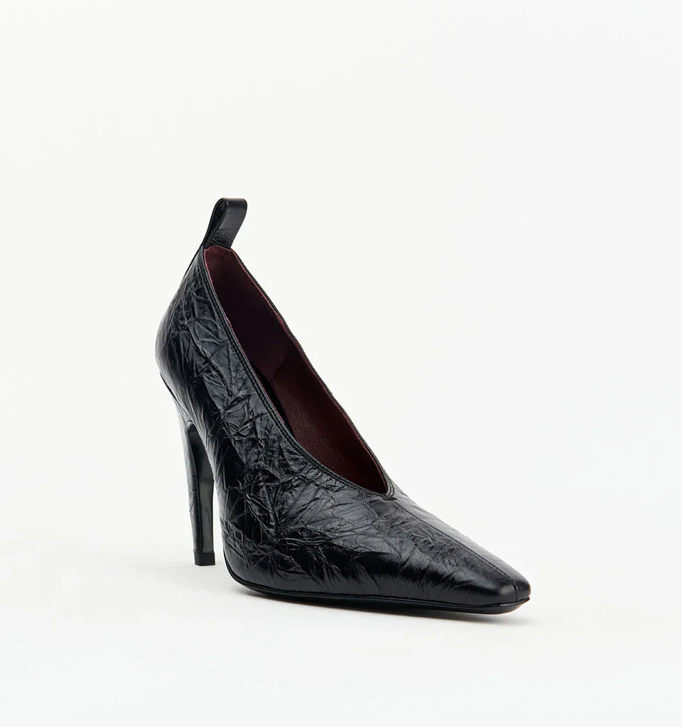 Alias Mae Floyd Black Crinkle Leather