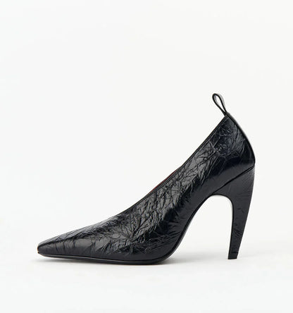 Alias Mae Floyd Black Crinkle Leather
