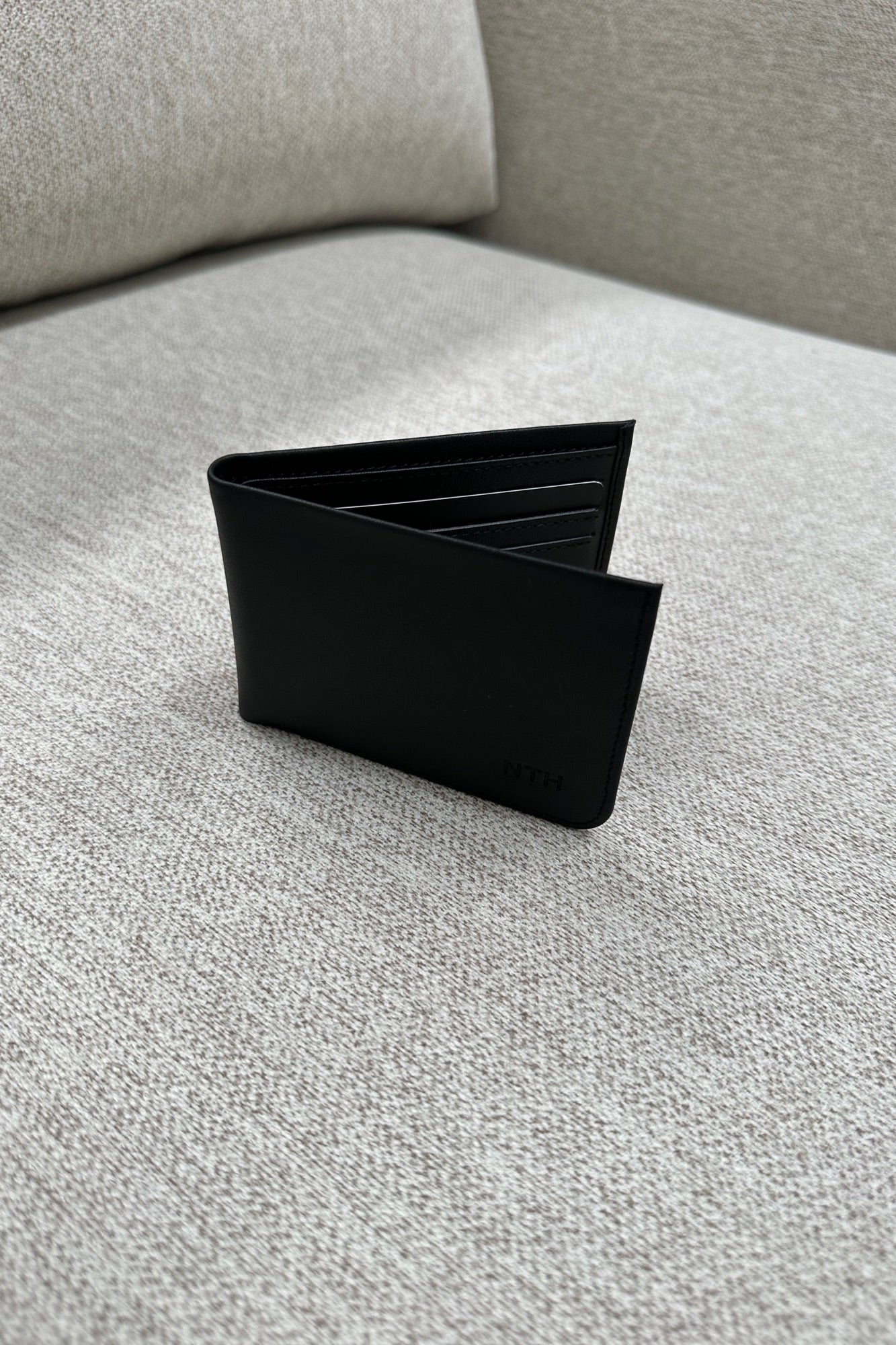 Leather Wallet Slit Black - FINAL SALE