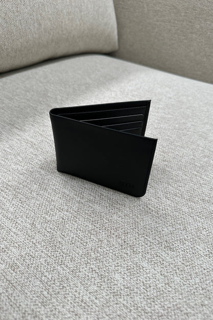 Leather Wallet Slit Black - FINAL SALE