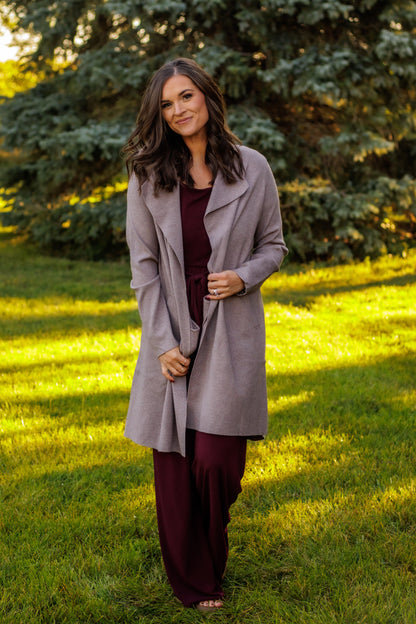 (SALE) Catch Me If I Fall Cardigan (Mocha)